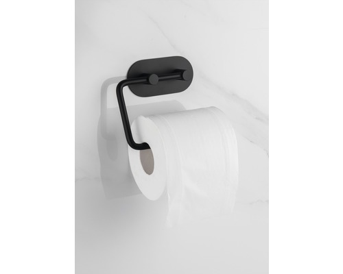 form&style zelfklevende toiletrolhouder, rond, zonder deksel, zwart