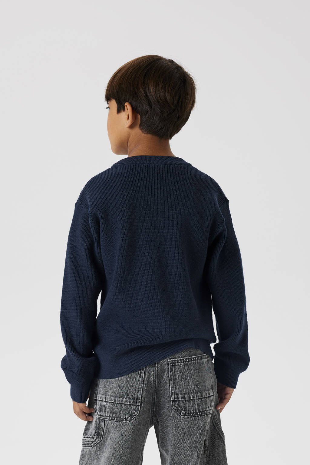 NAME IT KIDS trui donkerblauw gebreid