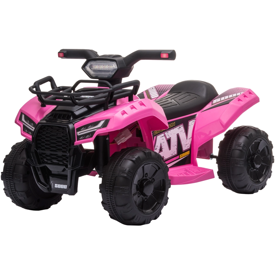 HOMCOM Elektroquad 6V Akku Elektroauto LED Frontlicht rosa