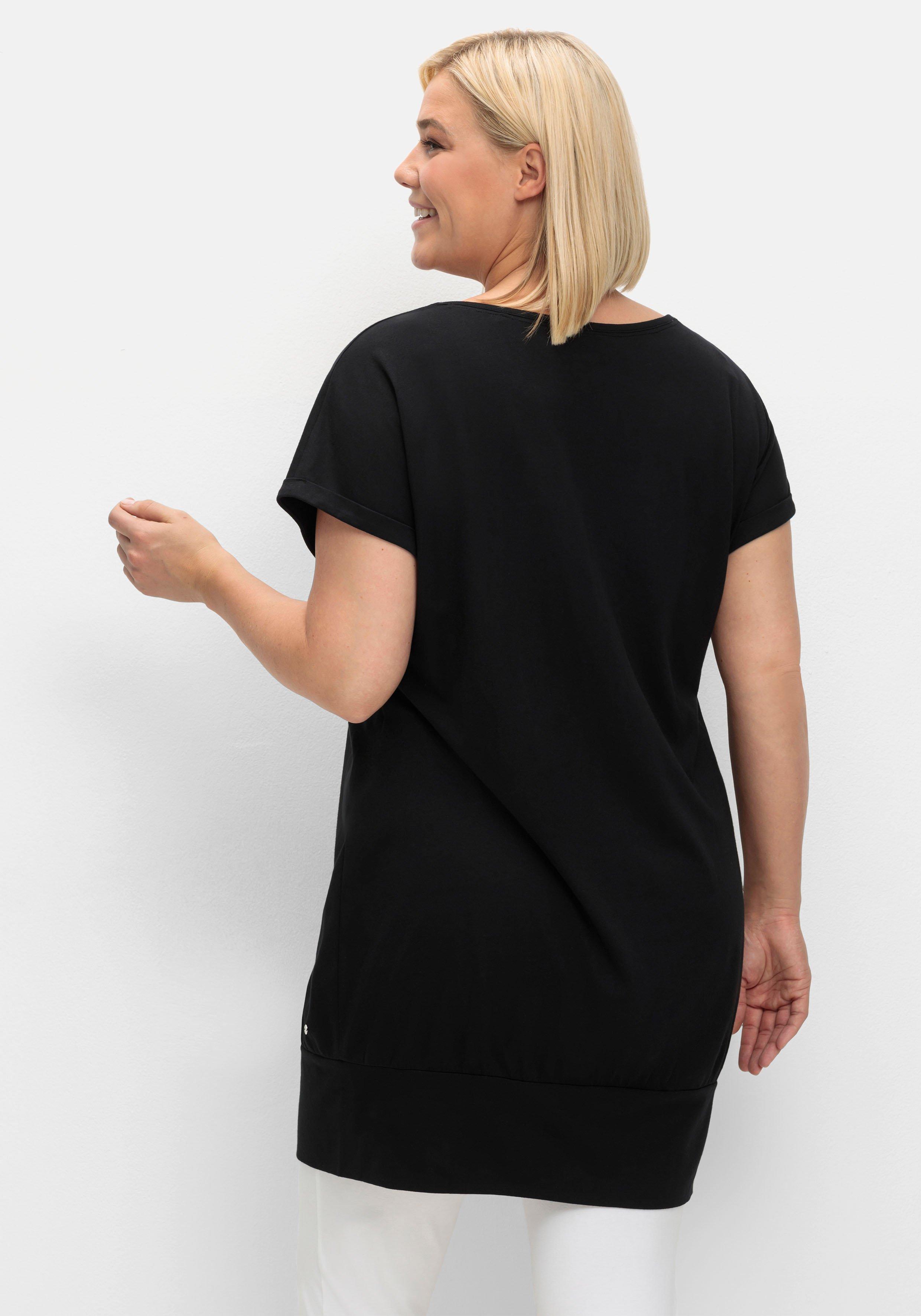 Oversize-Shirt mit breitem Saumbündchen