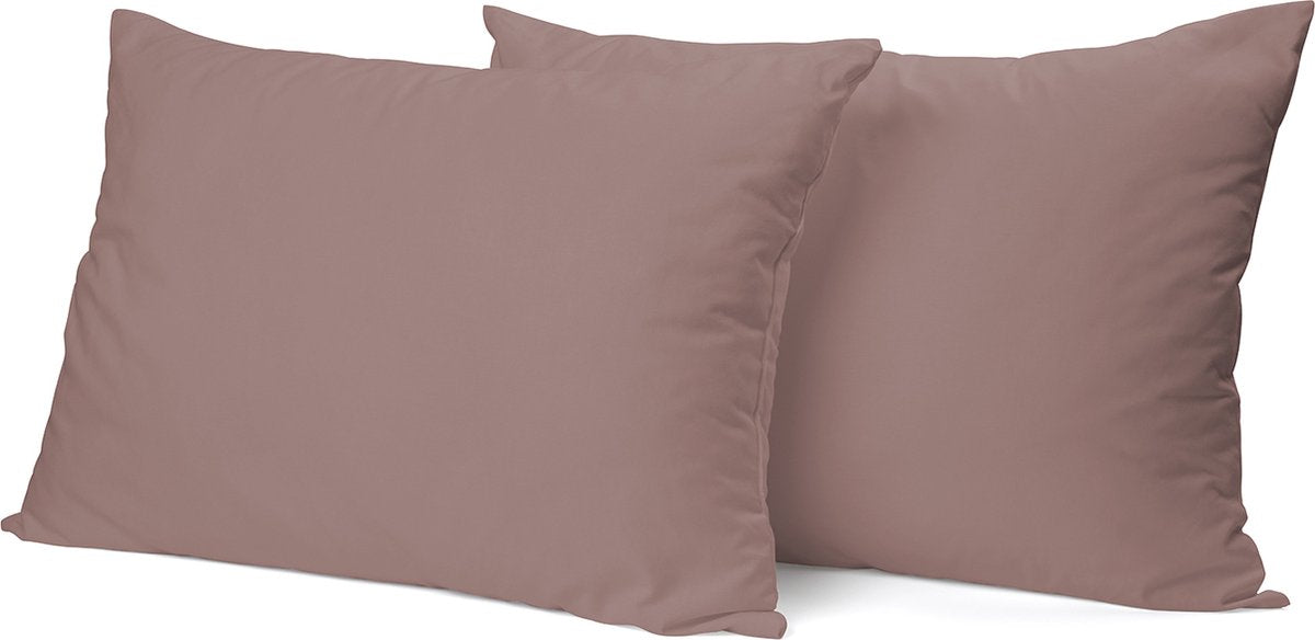 Eleganzzz Kussensloop Hotelsluiting Perkal Katoen - rose 60x70cm