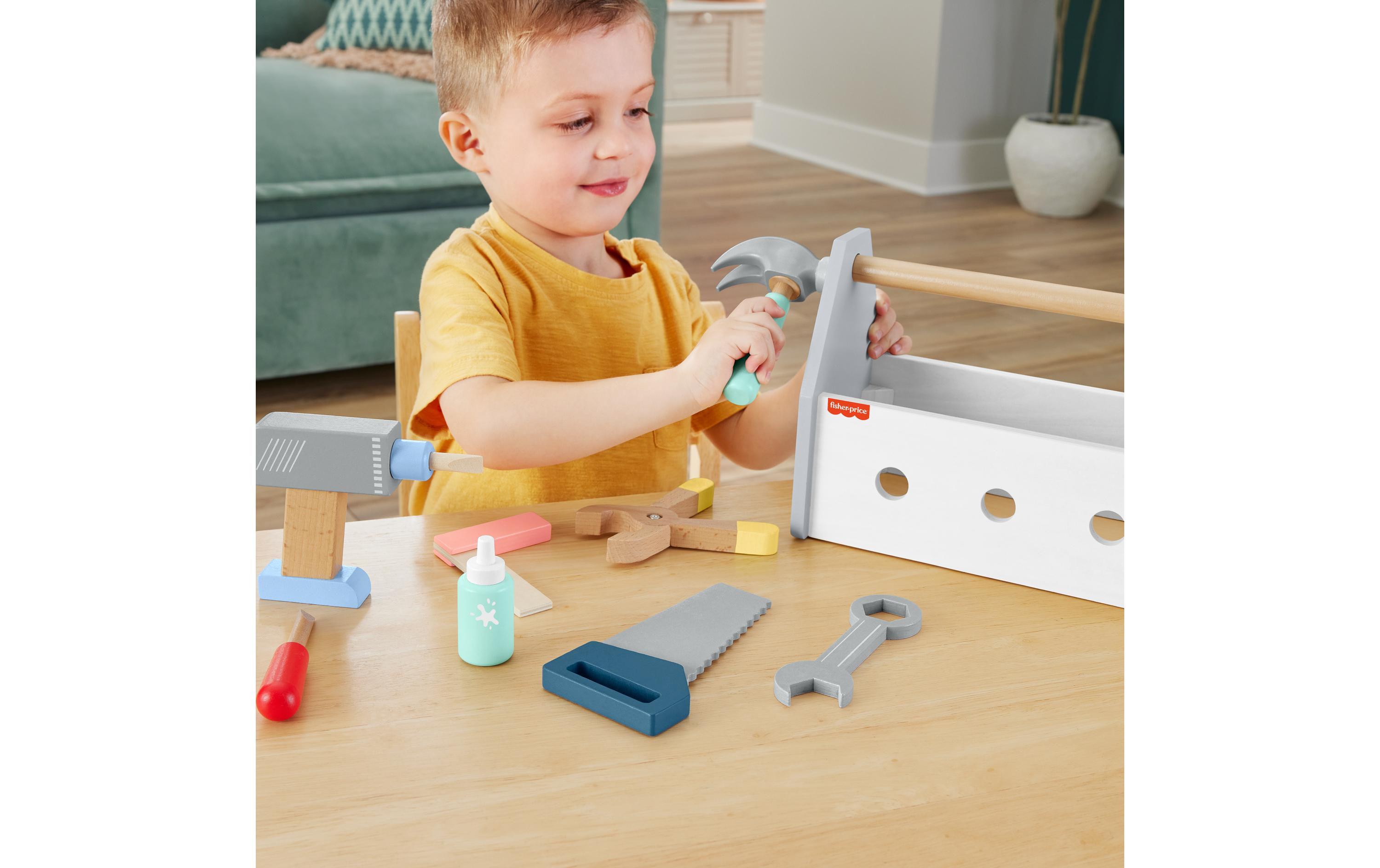 Holz-WerkzeugkastenHandwerker-Spielset für Kinder