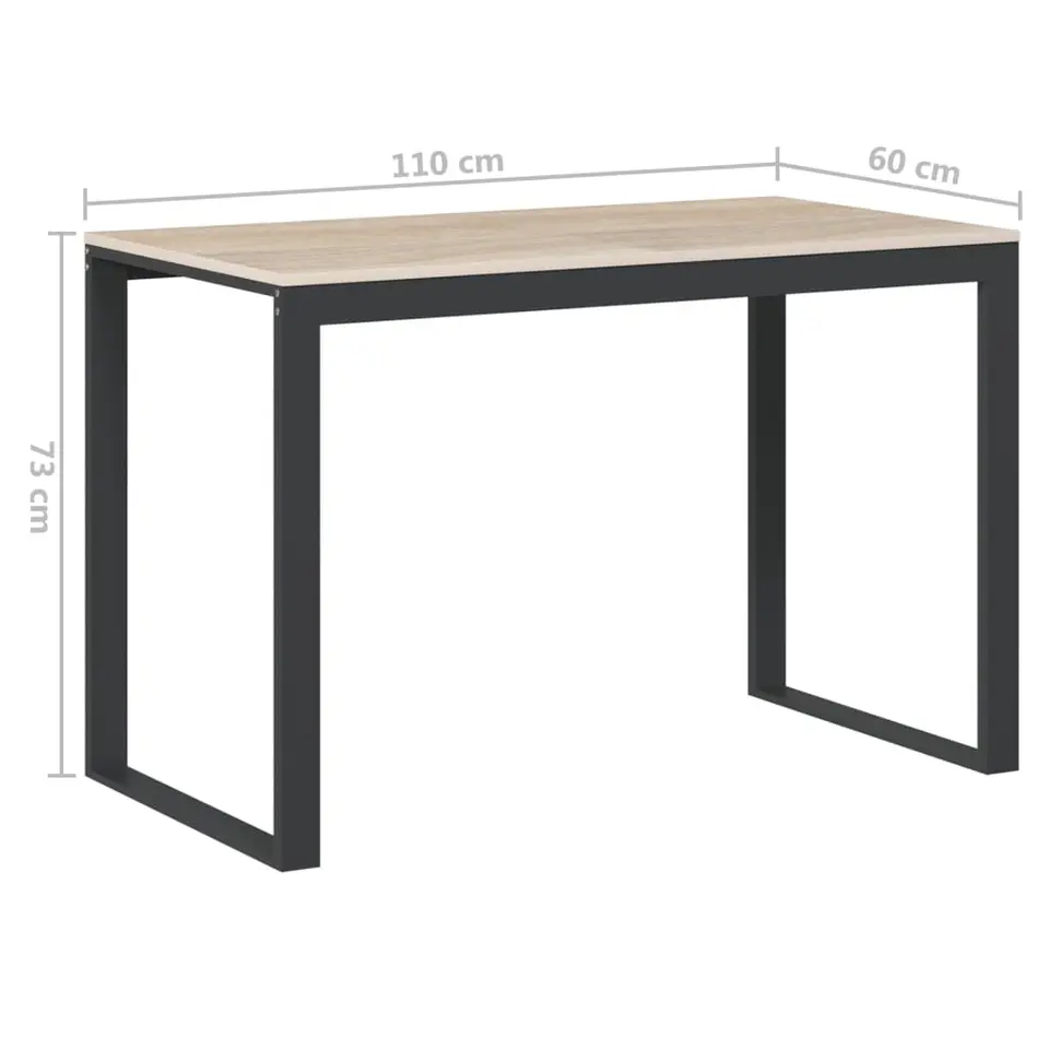 vidaXL - Computertafel - Bruin - Bewerkt hout