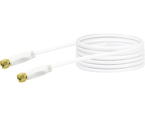 Satellietverbindingskabel, 2x F-connectoren, wit, 10 m, Schwaiger KVCHQ100532