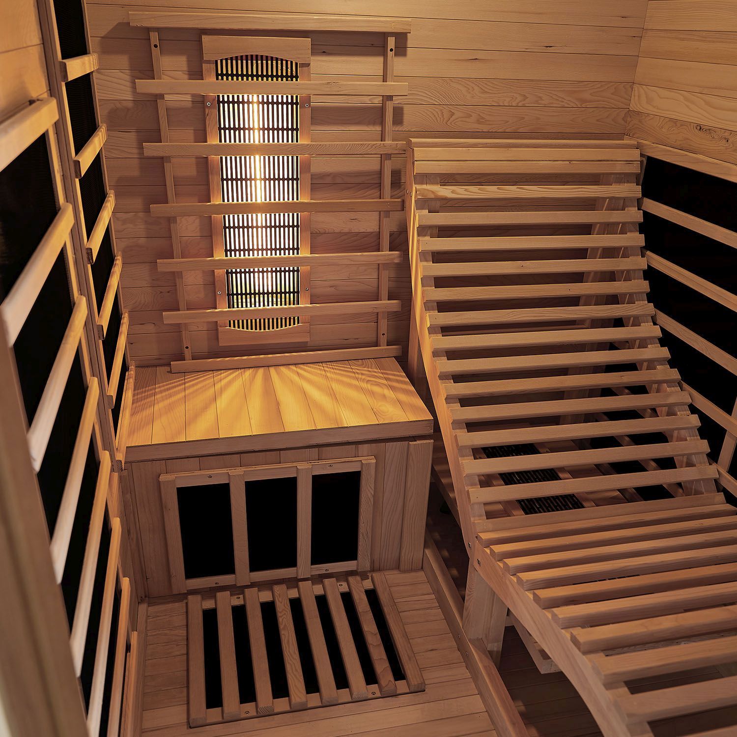 Artsauna Infrarotkabine Wärmekabine Esbjerg mit Triplex-Heizsystem & Hemlockholz