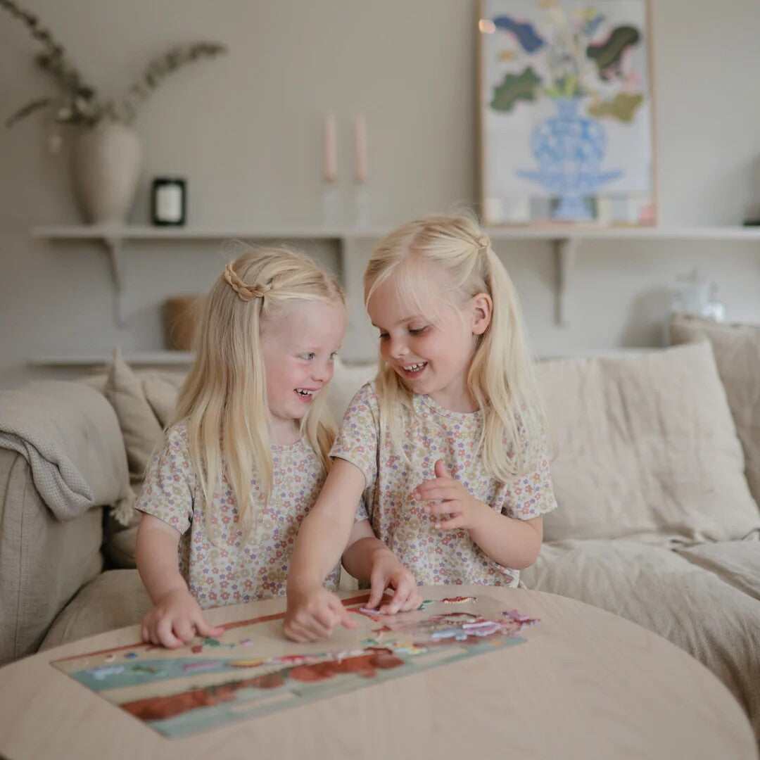 Mushie herbruikbare 3D stickers met achtergrond - dino's