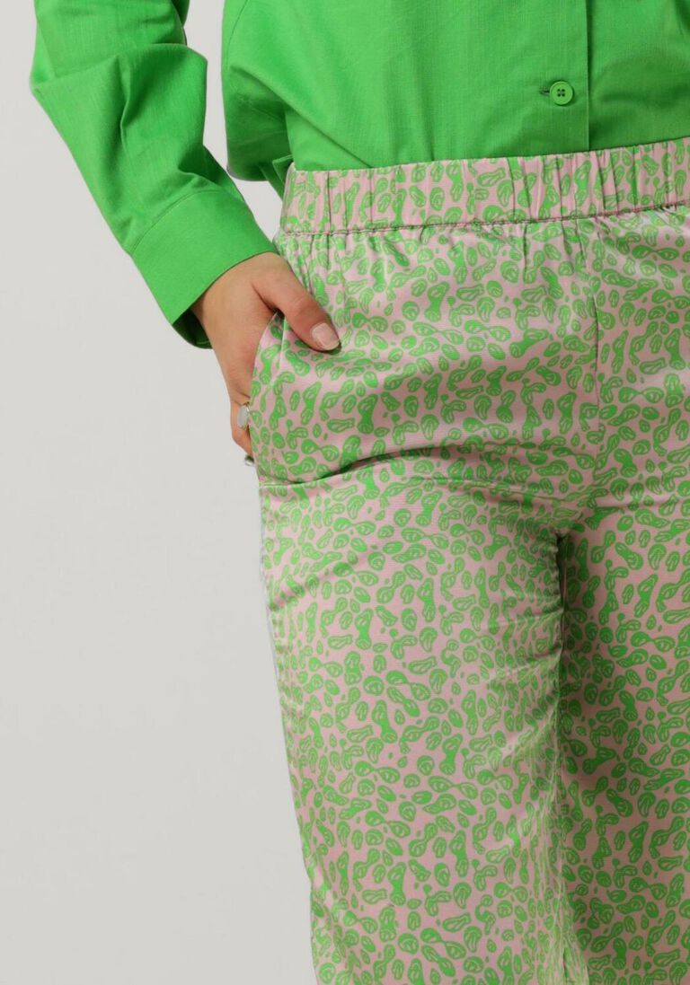 MODSTR\u00D6M groene modstr&ouml;m pantalon clarke print pants