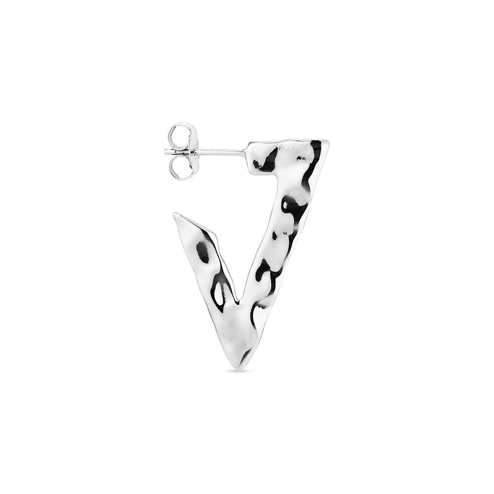 Jane Kønig  Bruised Triangle Hoop - sølv
