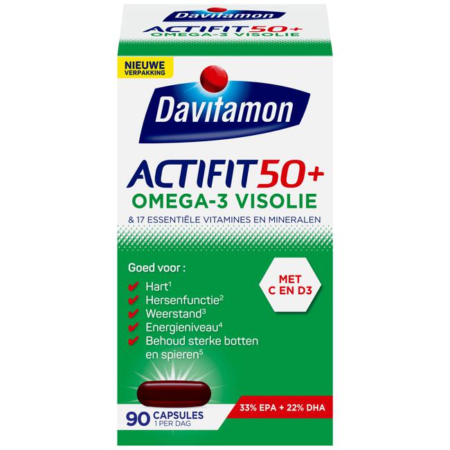 Davitamon Actifit 50+ Omega-3 Visolie Capsules