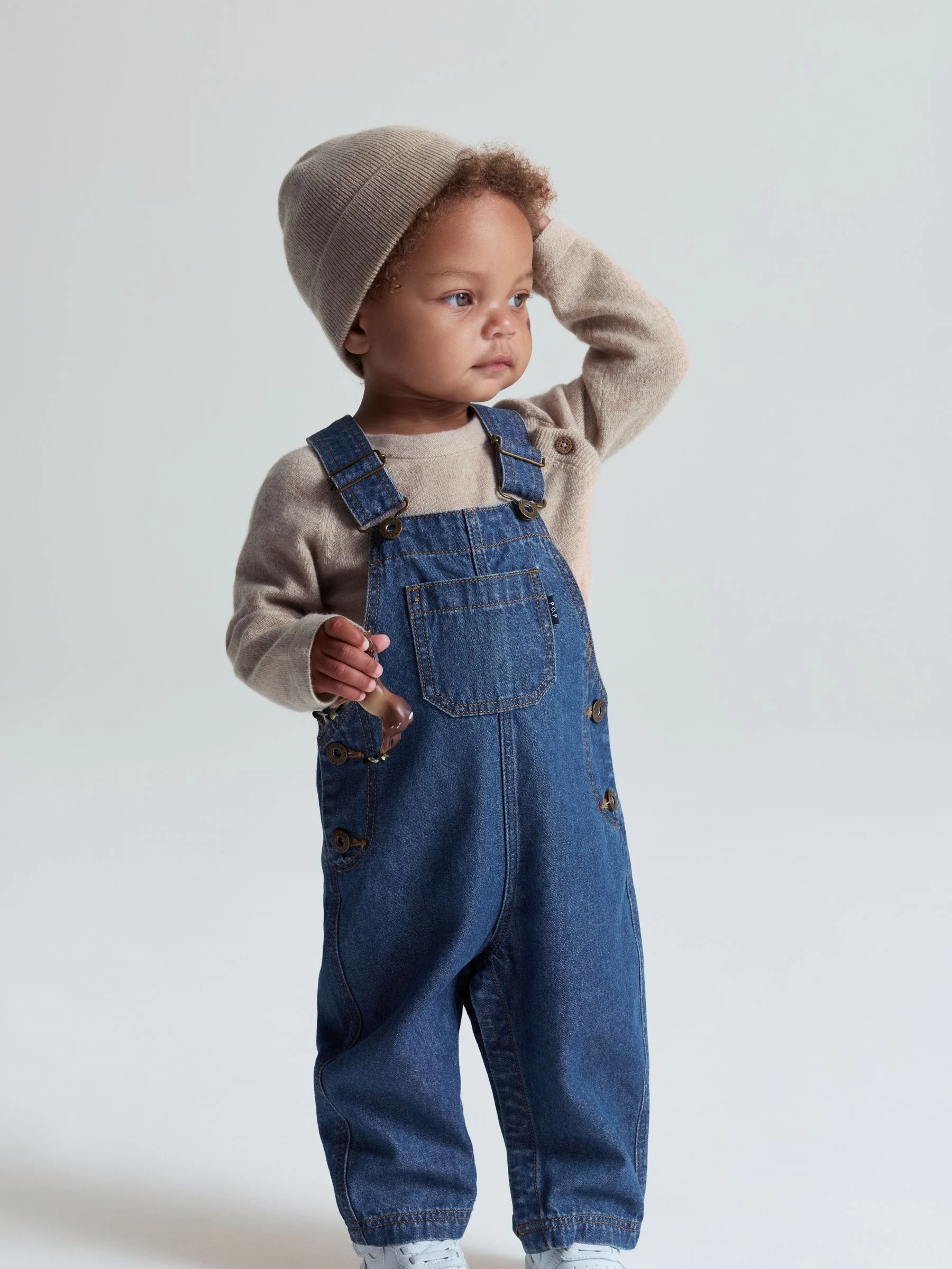 Polarn O. Pyret Cotton Denim Dungarees