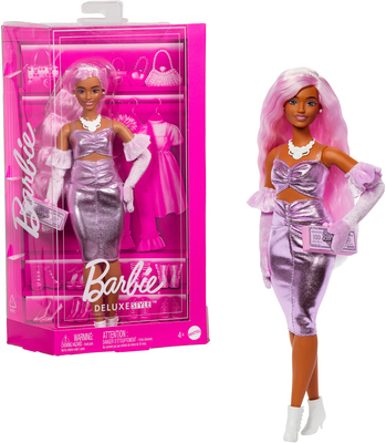 Barbie Deluxe Style Dukke Rosa Hår