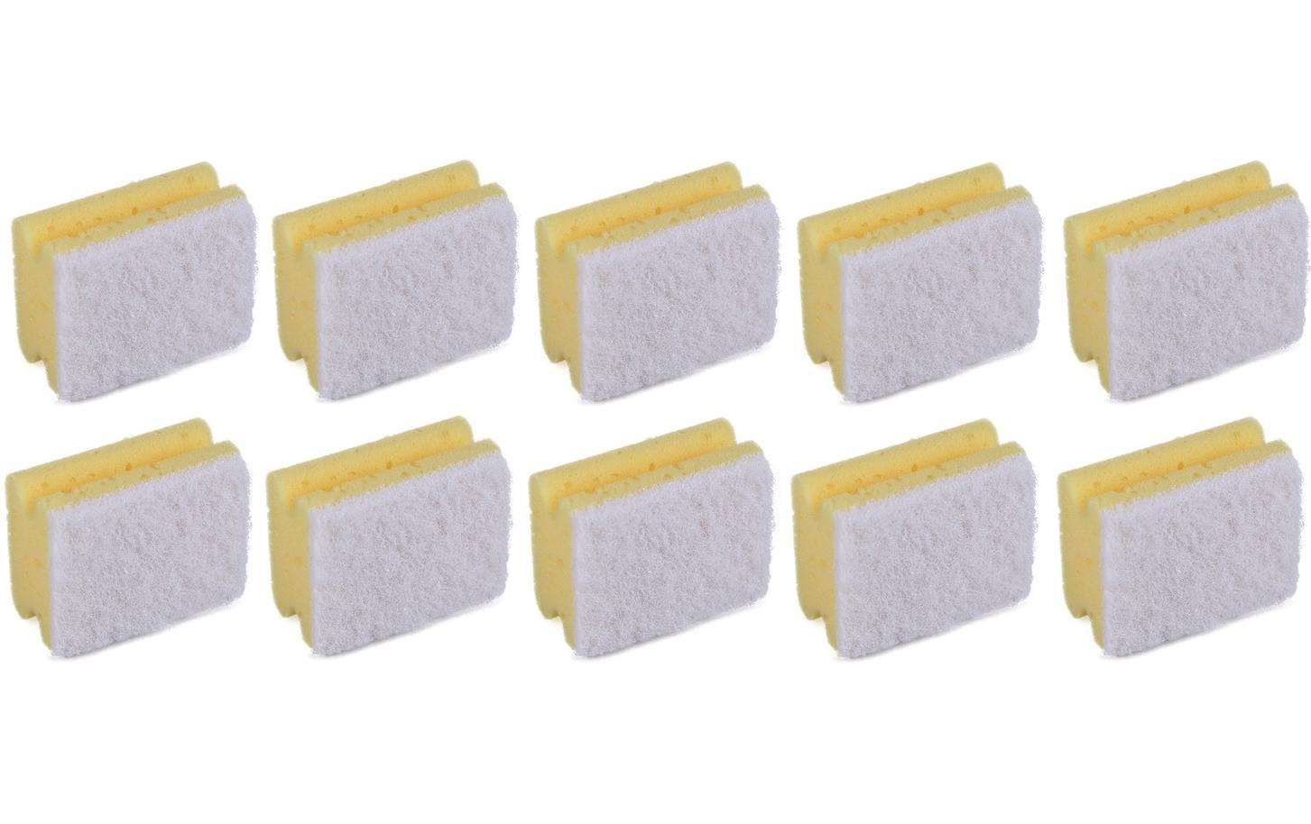 Schwamm Profi 10 Stück, Gelb/Weiss, kleinPadschwamm Pack