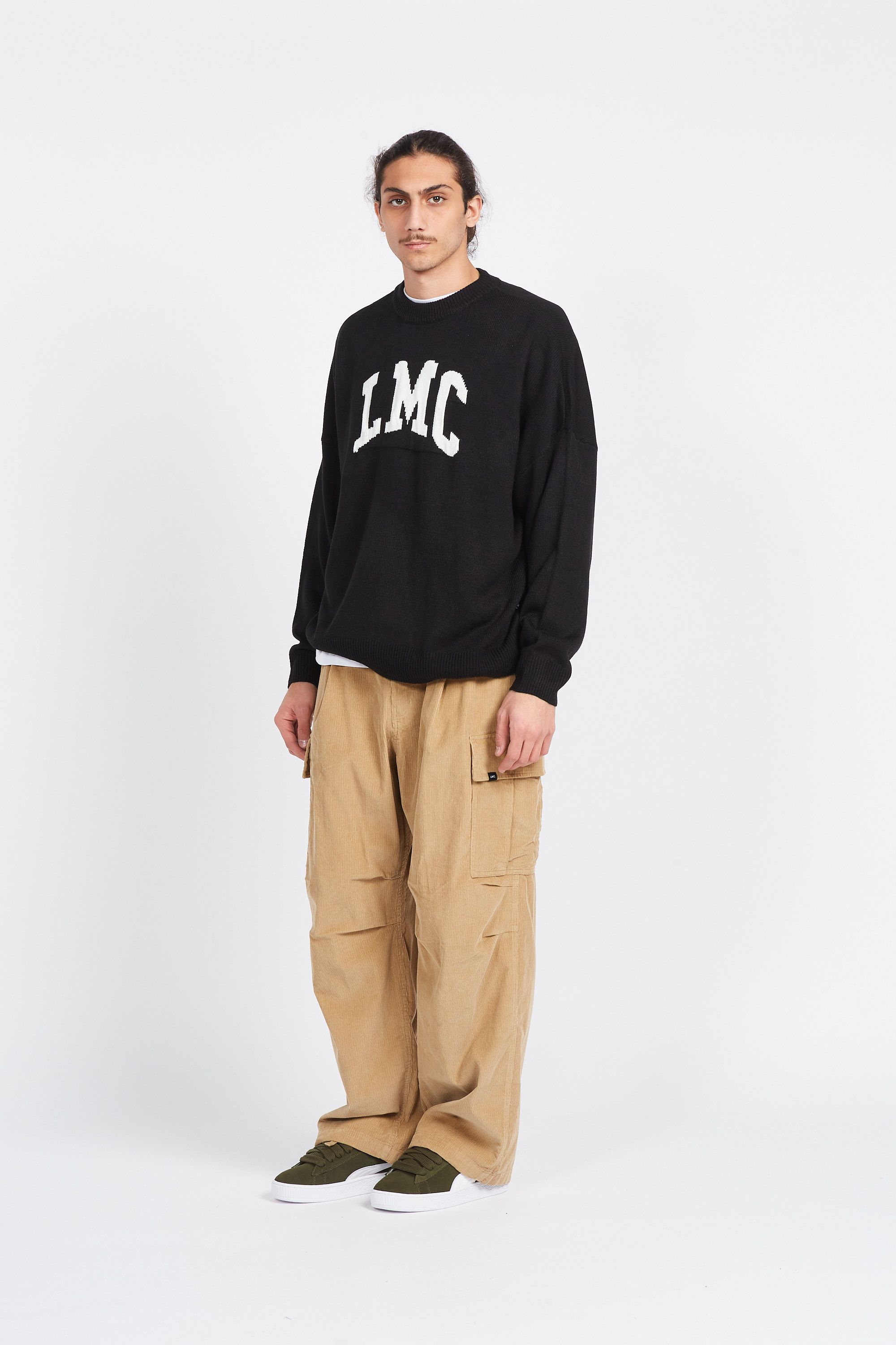 LOST MANAGEMENT CITIES Pull ARCH KNIT SWEATER Noir