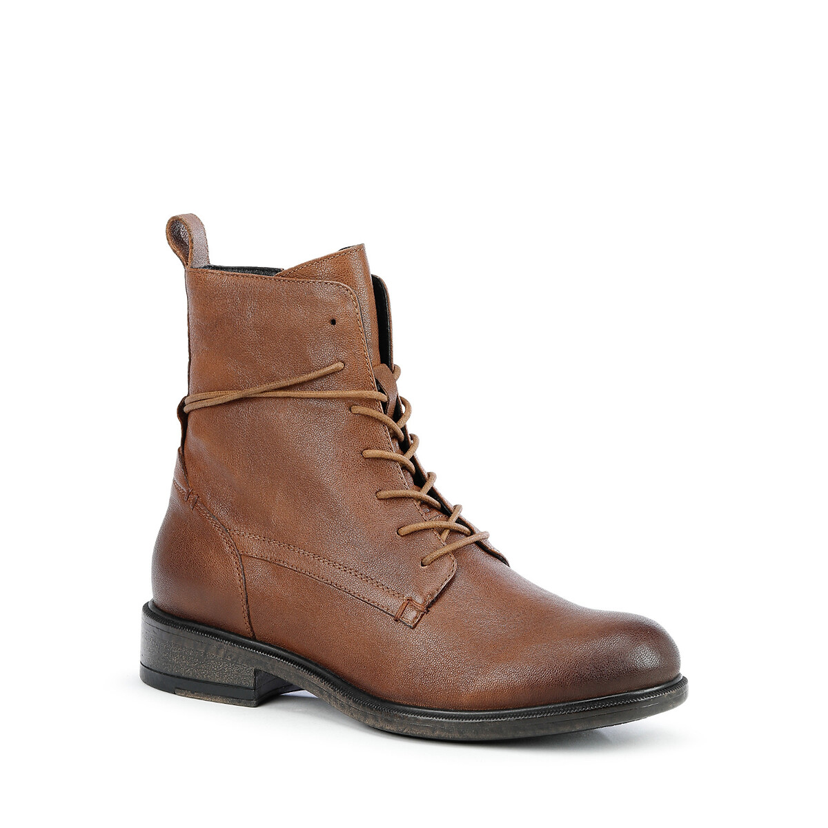 GEOX<br>Botas de couro respiráveis com cadarços Catria