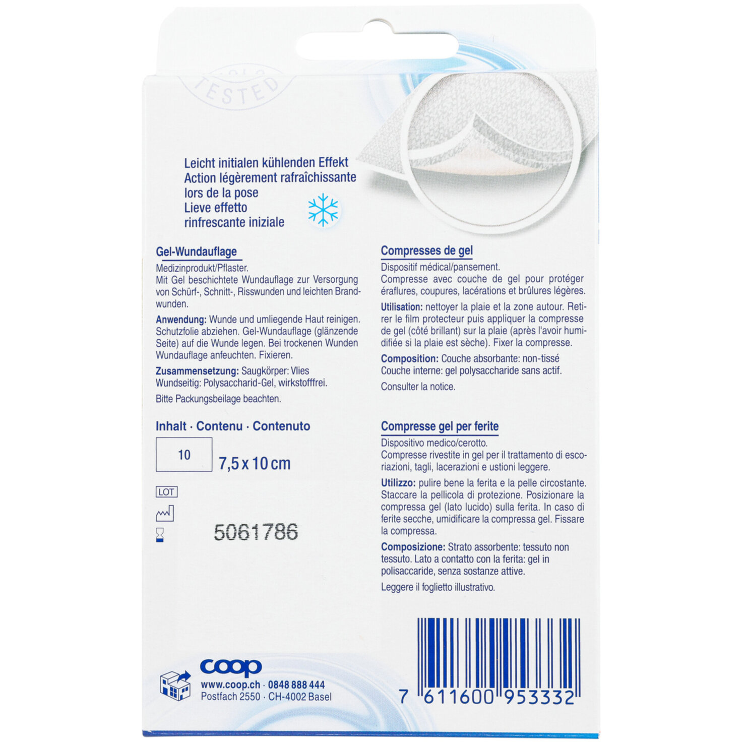 conviva Hydro+ Gel Wundauflage 10 Stück