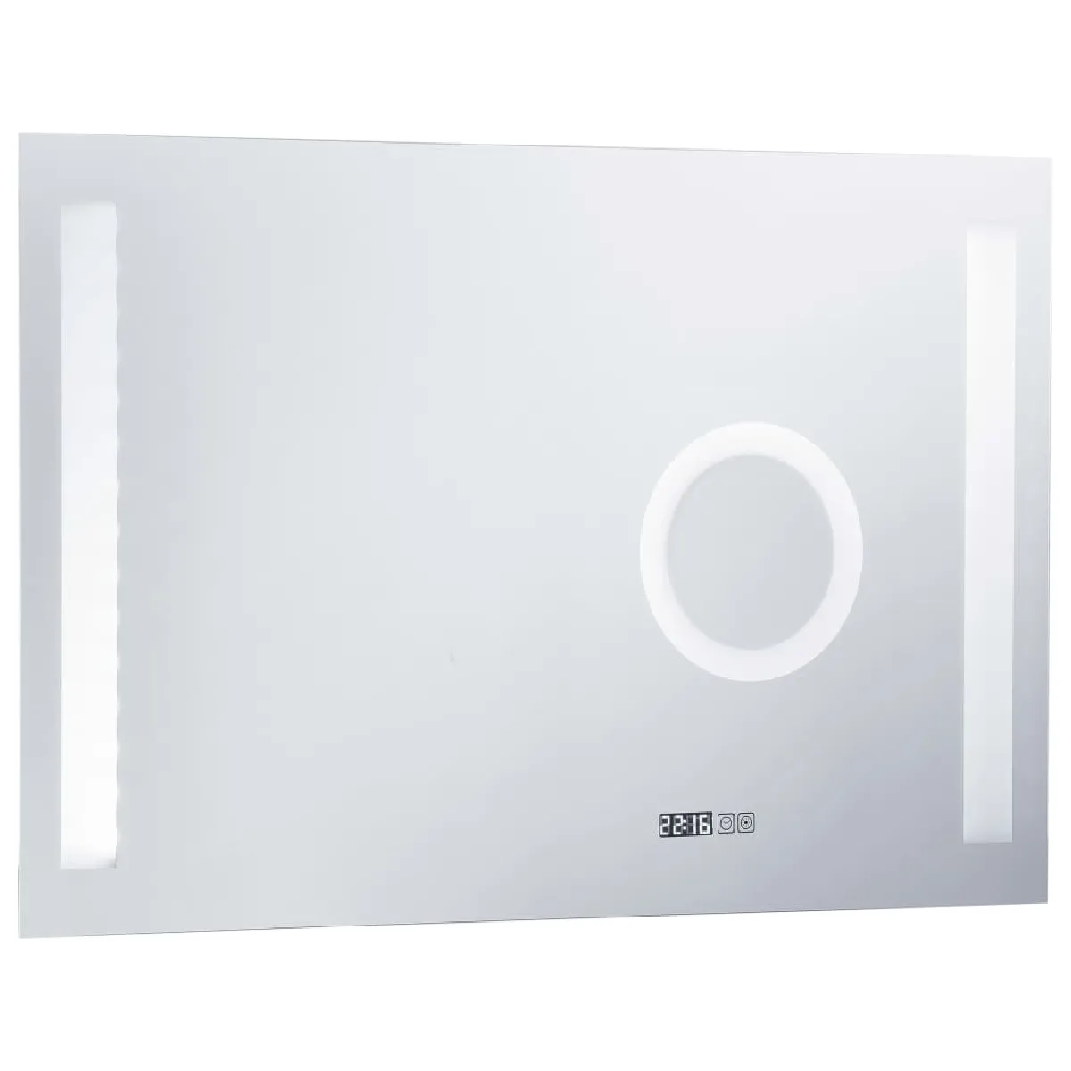 Decoshop26 Miroir LED salle de bain - Argenté - 100 x 60 cm