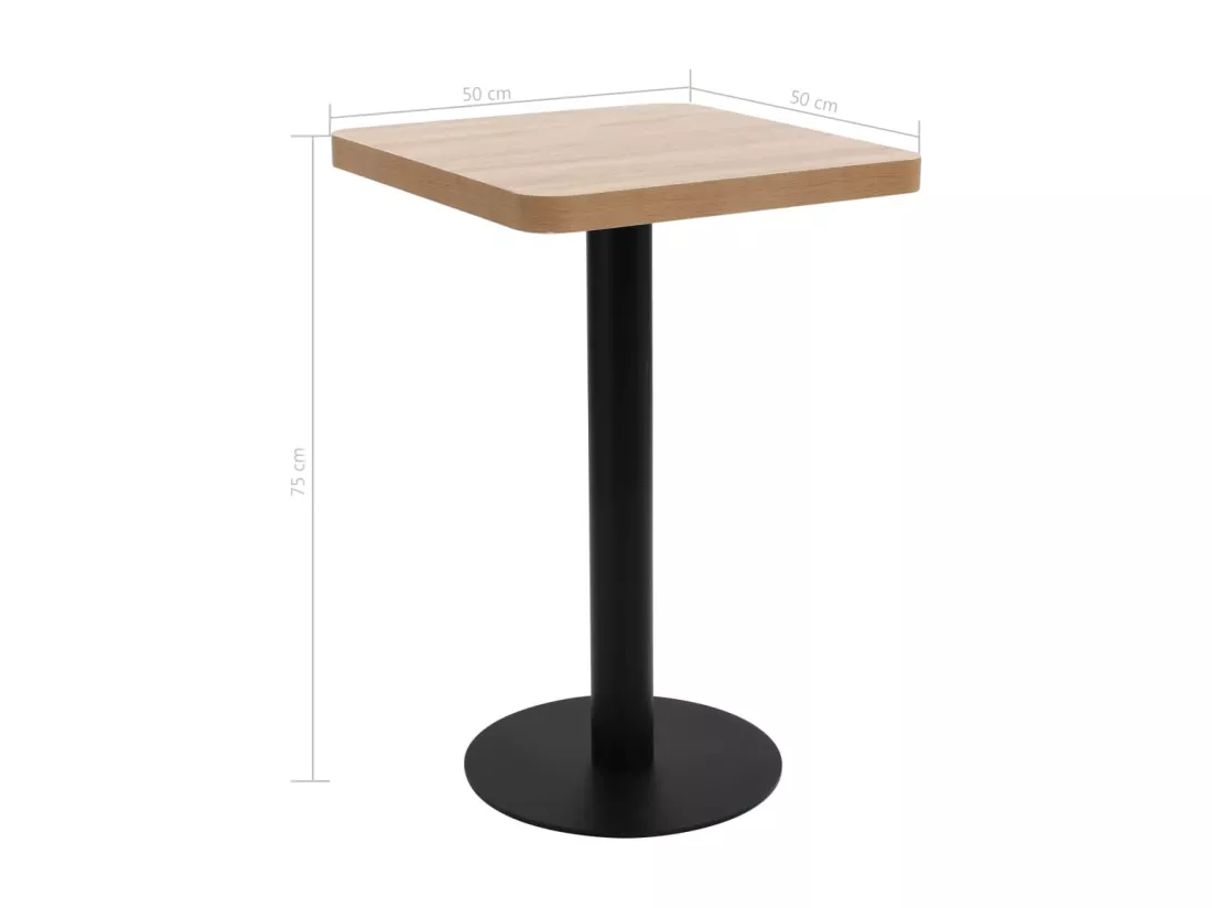 Table de bistro Marron clair 50x50 cm MDF