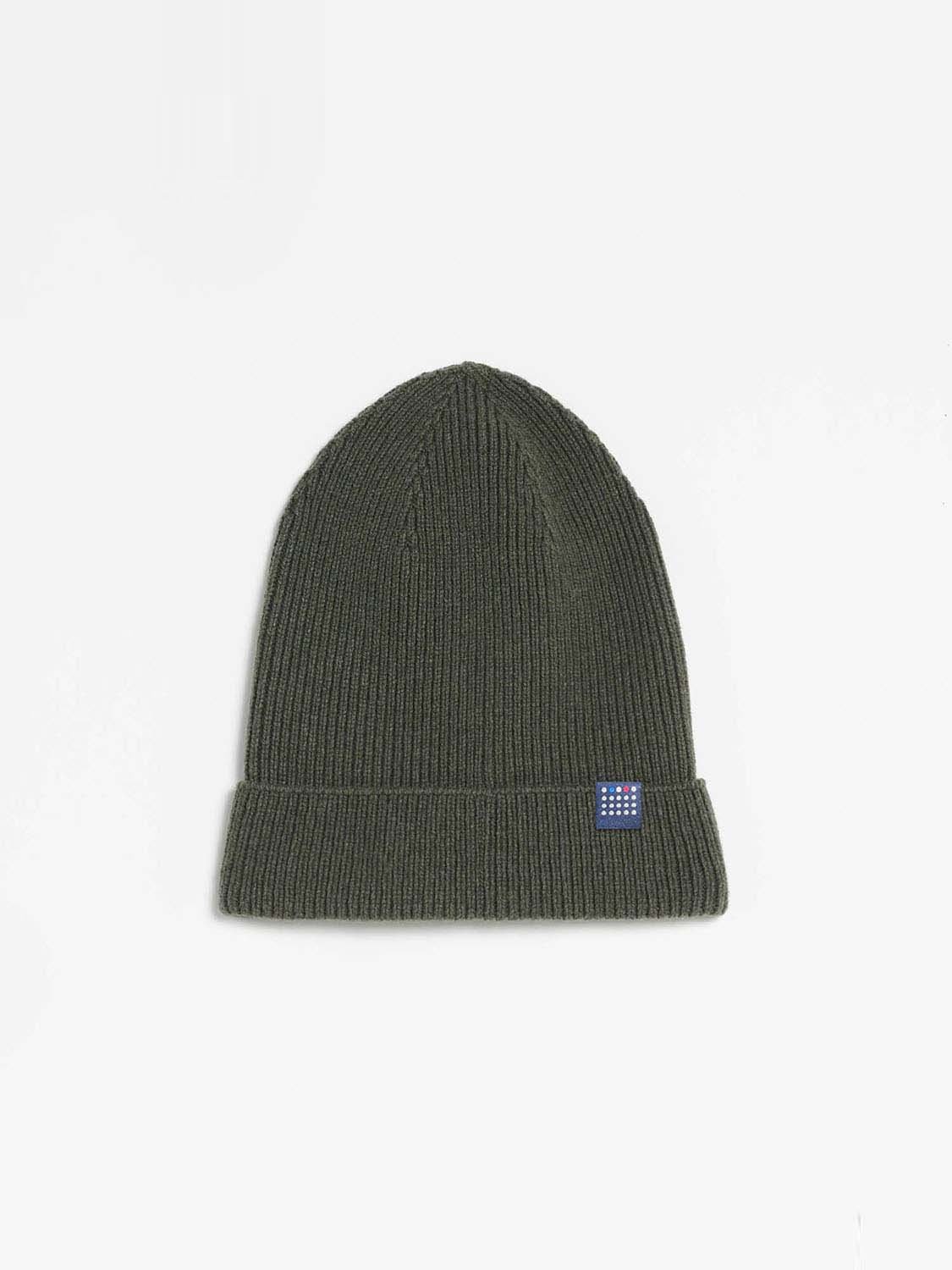 Bonnet Mixte Fabriqué en France Laine et Cachemire Kaki