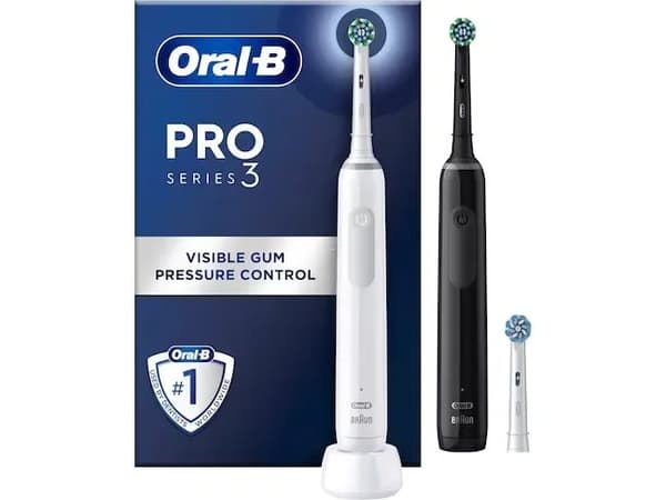 Oral-B Pro 3 3900 elektrisk tannbørste - dobbeltpakke