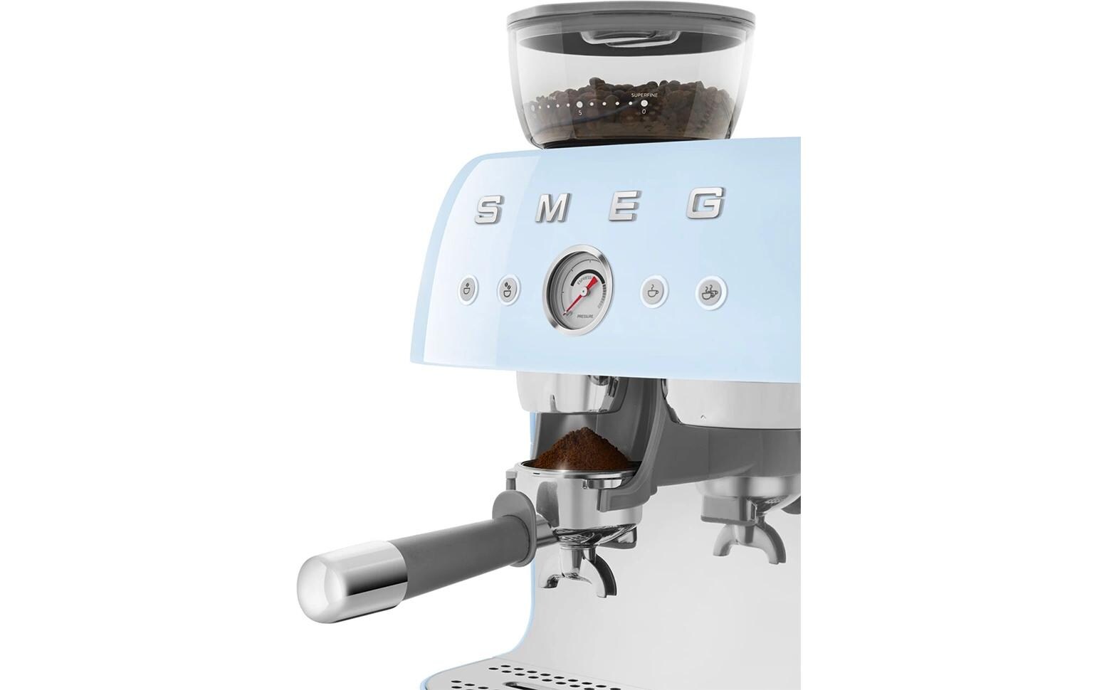 Siebträgermaschine 50's Style EGF03PBEU Blau<br>Espresso Kaffeemaschine