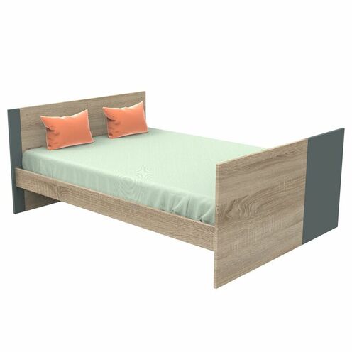 Lit 70x140 cm évolutif en lit junior 200 cm NOVA Gris volcan - SAUTHON