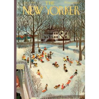 Winter Painted New York Scene New Yorker By Charles E. Martin Greetings Card