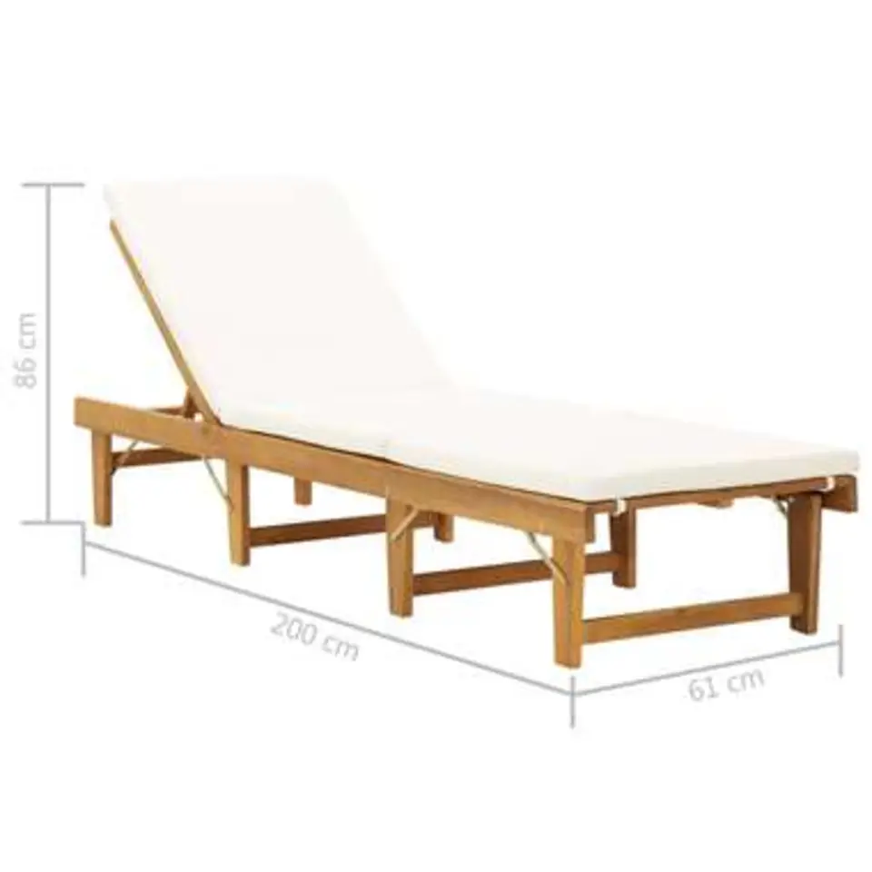 vidaXL - Ligbed - Bruin - Hout