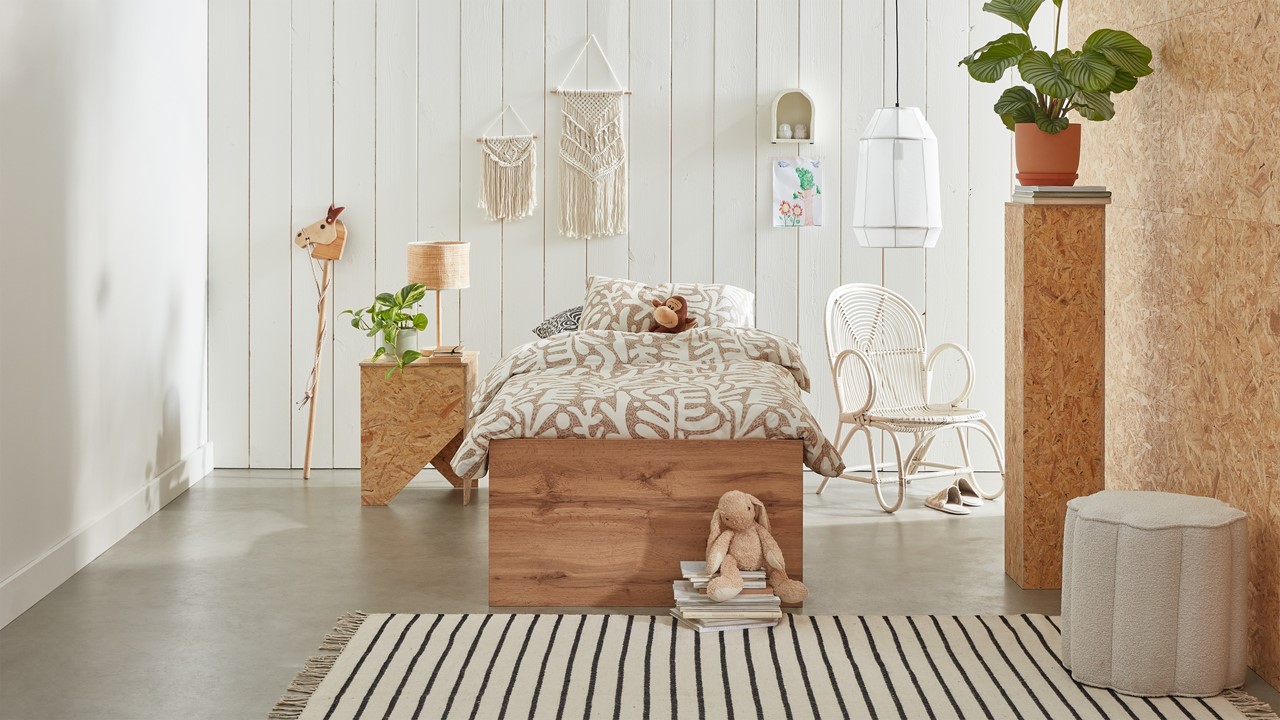 Opbergbed Barn met kleppen oak wotan