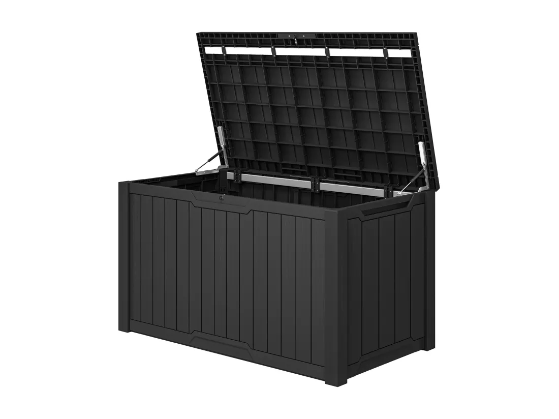YITAHOME Boîte de Rangement de Jardin - 870 L - ‎80,5 x 79 x 143 cm - Noir