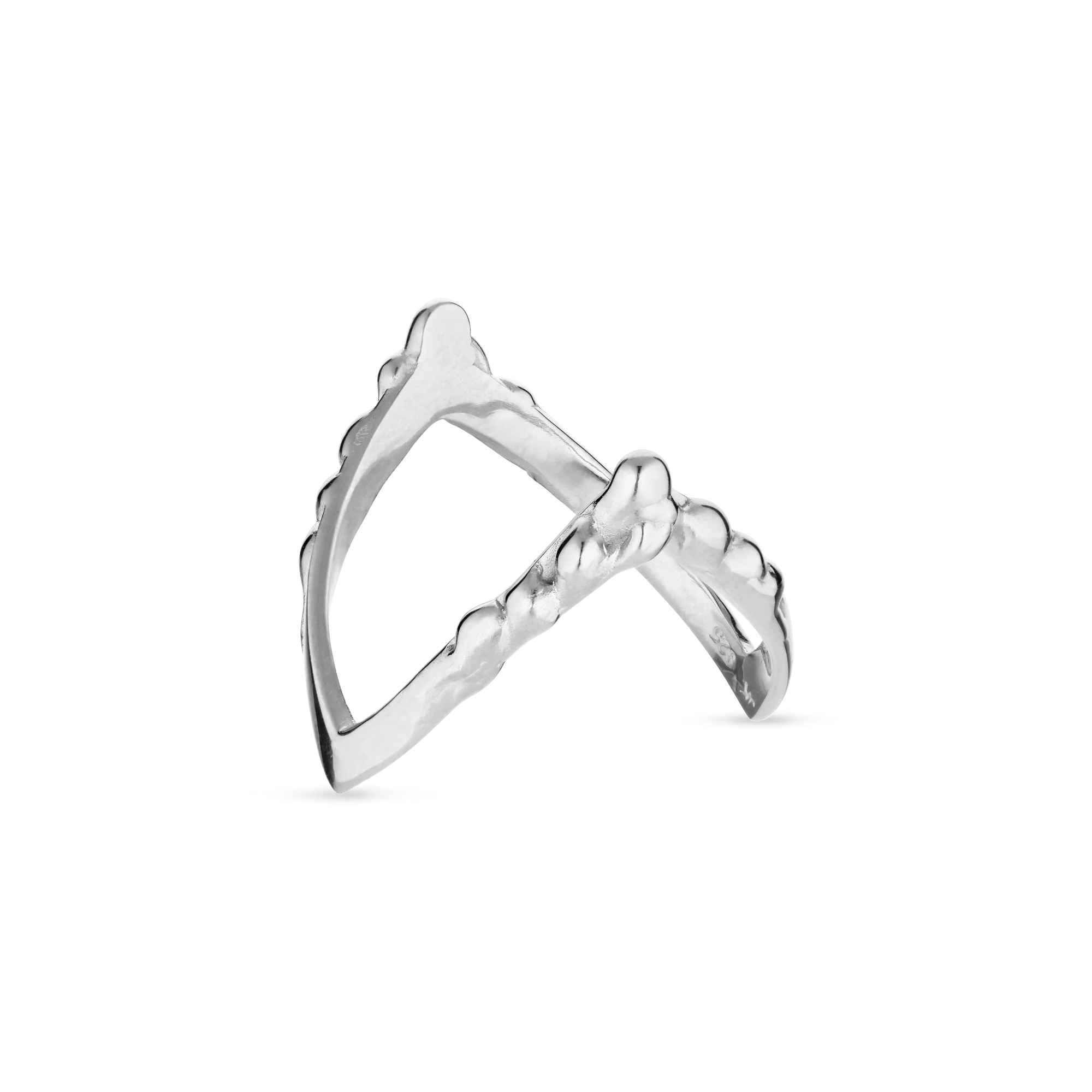 Jane Kønig  Drippy V-ring - sølv