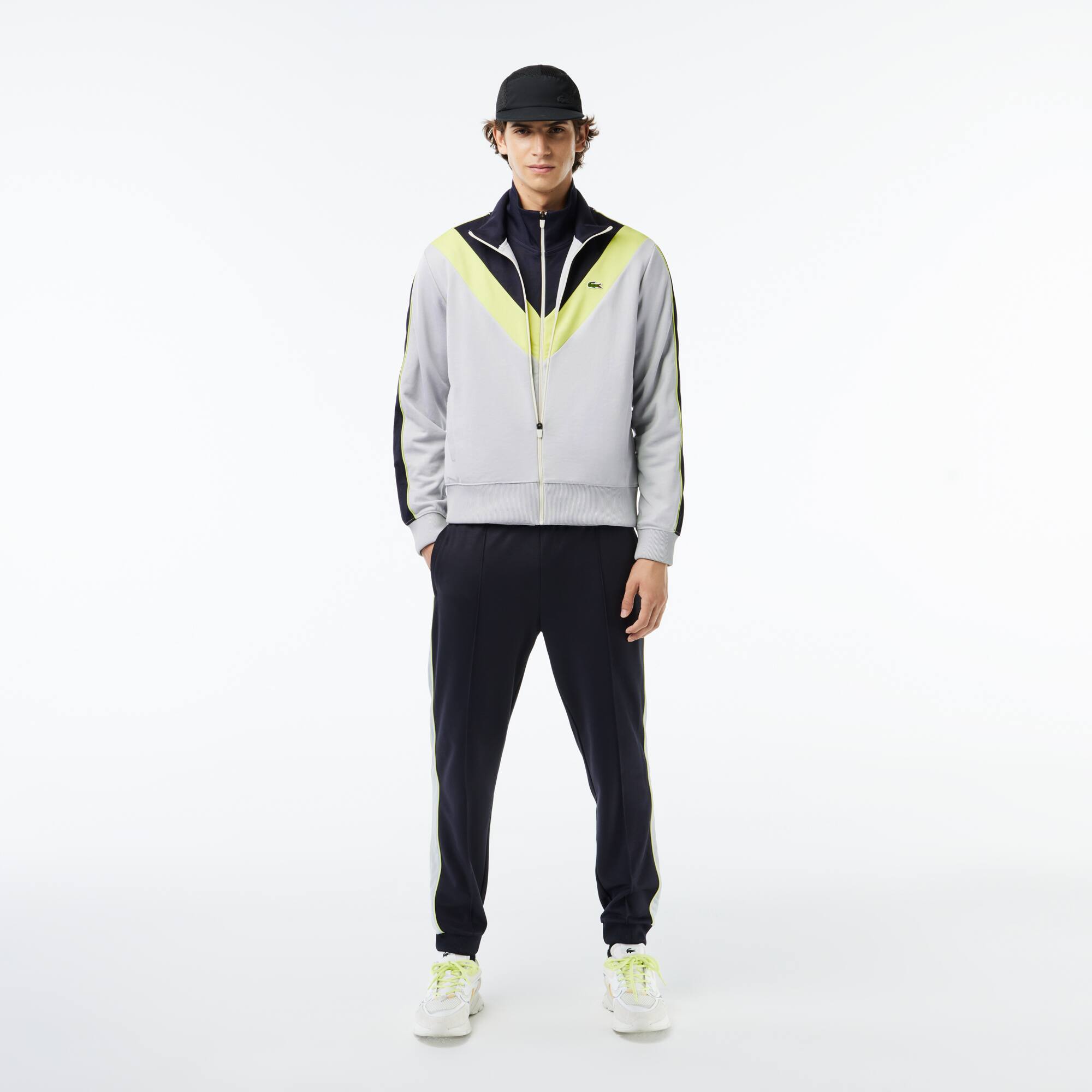 Colourblock-Sweatshirt aus Ripstop-Piqué Sweatshirts - Grau - Lacoste - Herren
