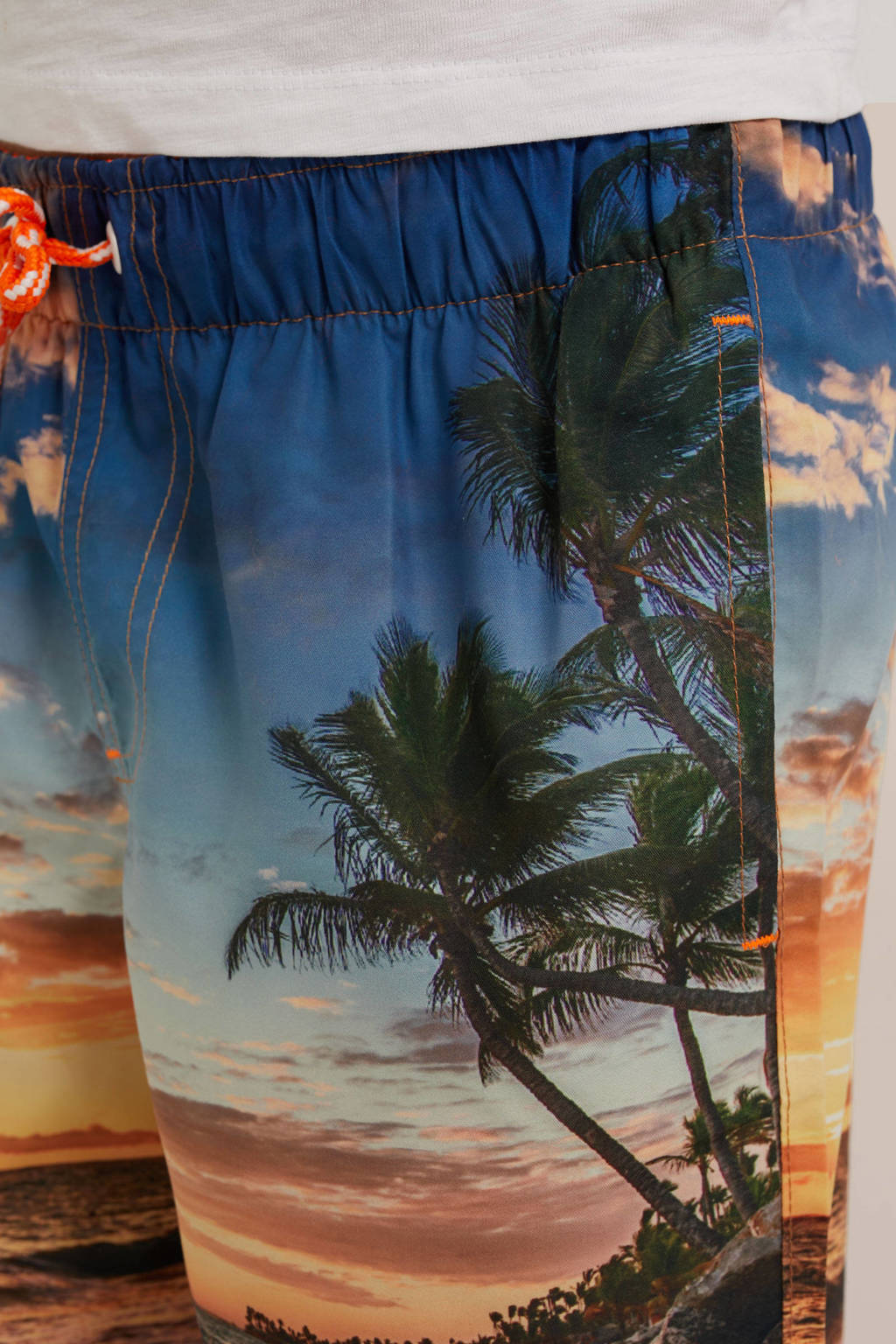 zwemshort blauw/oranje