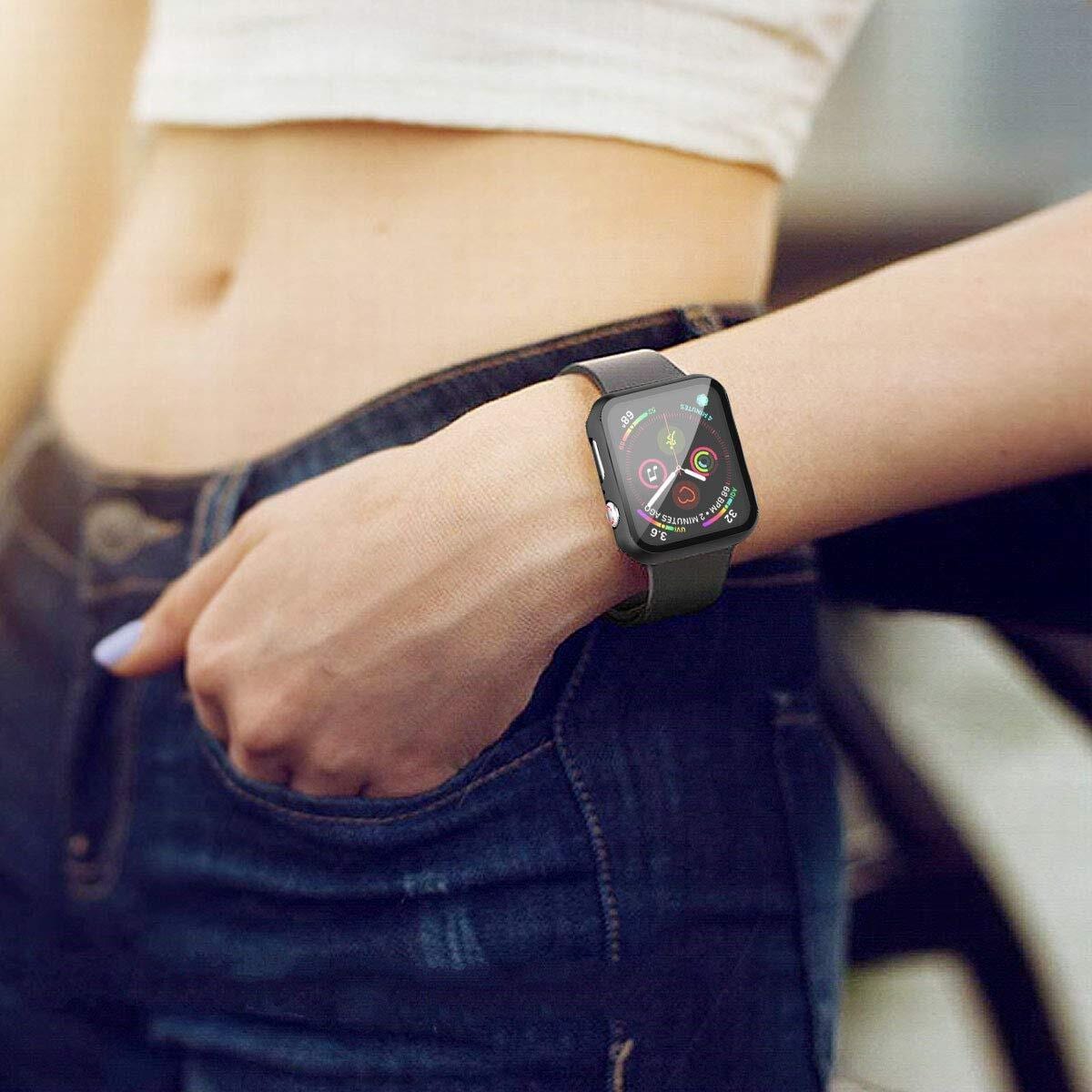 Skjermbeskytter til Apple Watch 4/5/6 (44 mm) og Apple Watch SE i herdet glass