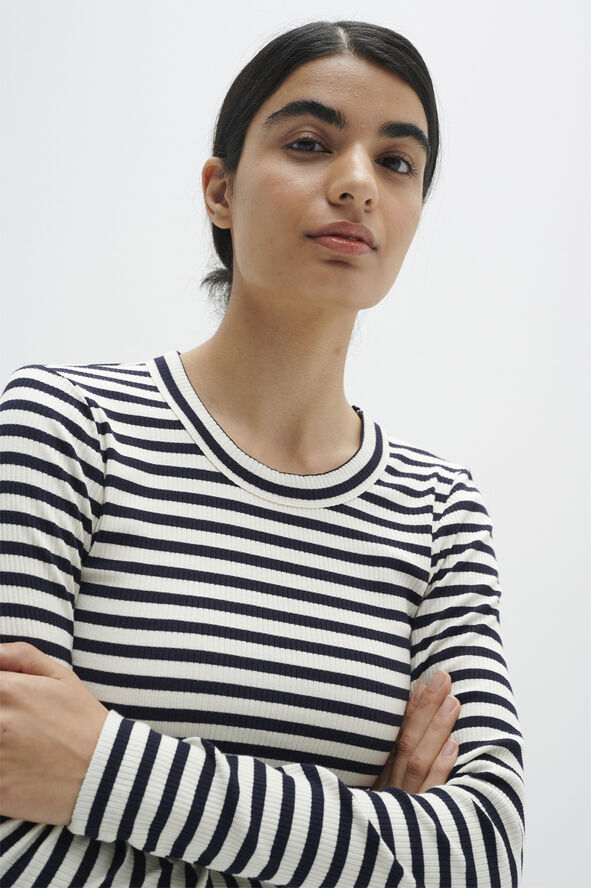 InWear DagnaIW Striped Tshirt LS Whisper white / marine blue