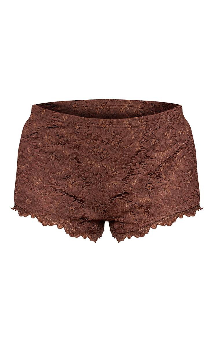 Chocolat Short En Dentelle Doublé