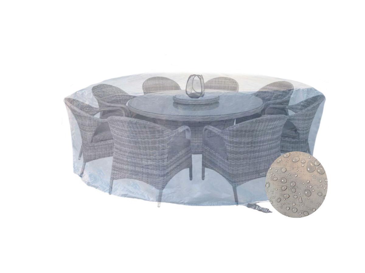 CUHOC Diamond 250 x 80 cm tuinmeubelhoes set rond