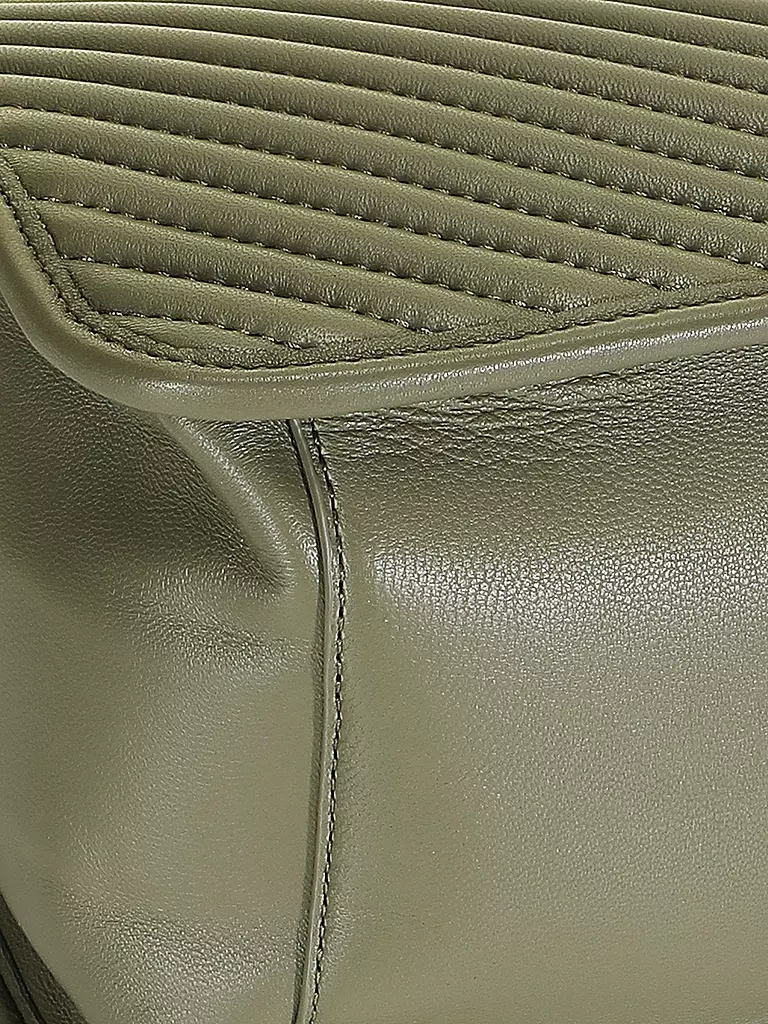 LES VISIONNAIRES Ledertasche - Tot Bag LENA QUILTING hellgrün