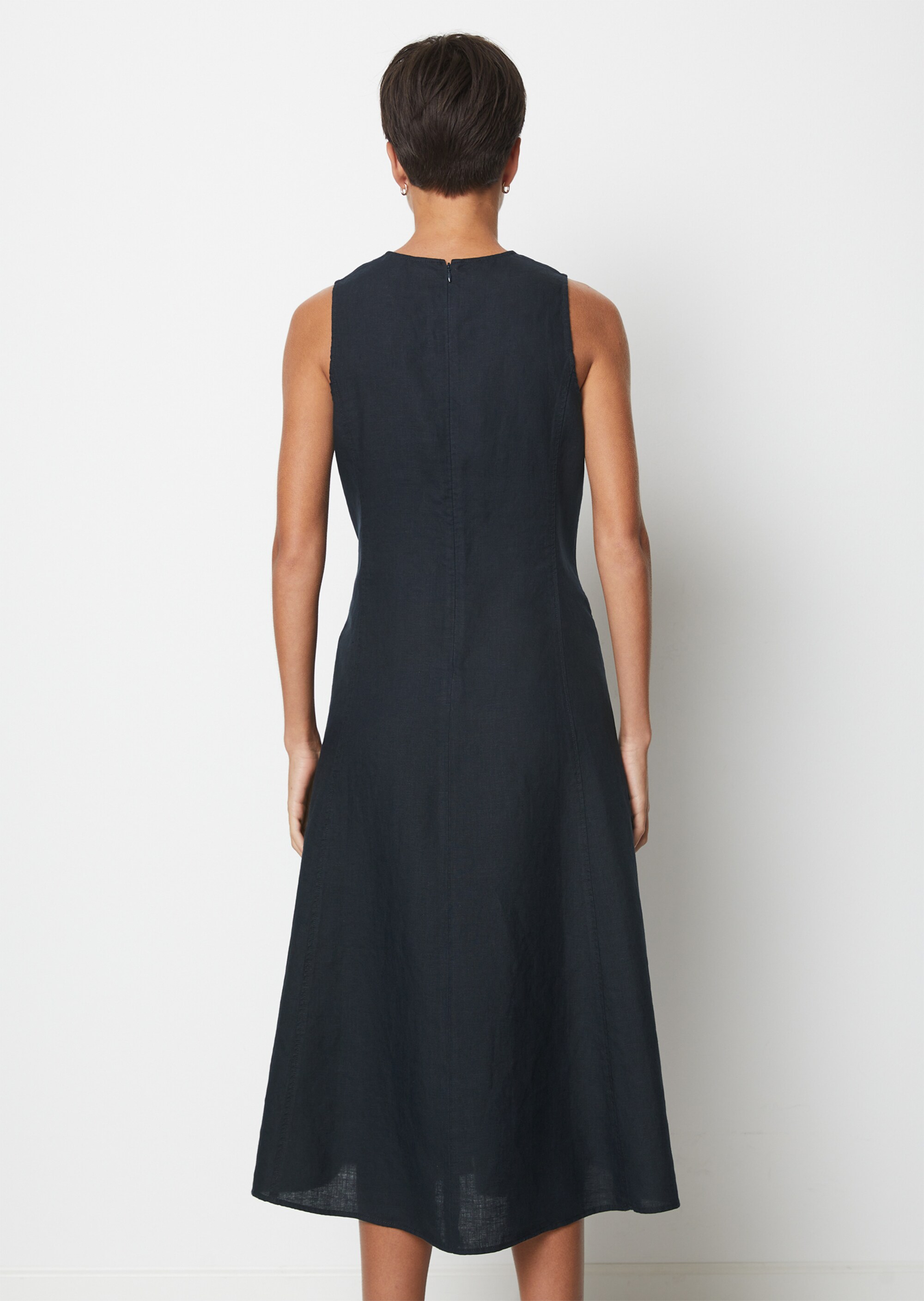 Leinenkleid fitted A-Shapeaus sommerlich leichter Ware