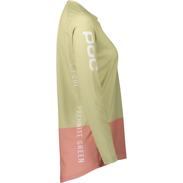 Maillot VTT POC W'S MTB PURE LS JERSEY PREHNITE GREEN/ROCK SALT