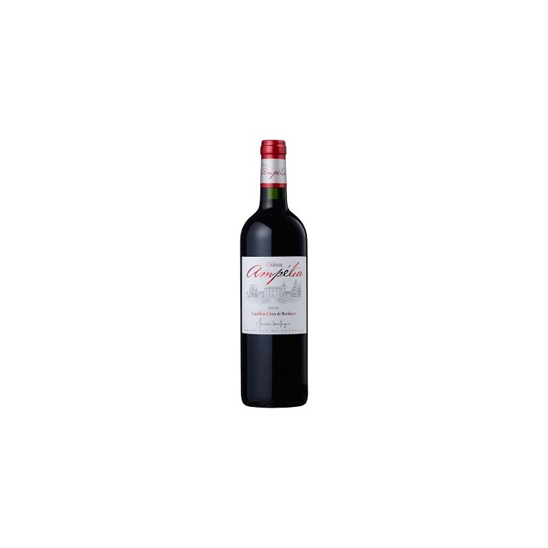 Château AMPELIA 2019 - Castillon Côtes de Bordeaux - par Caisse bois de 6 bouteilles 75 cl