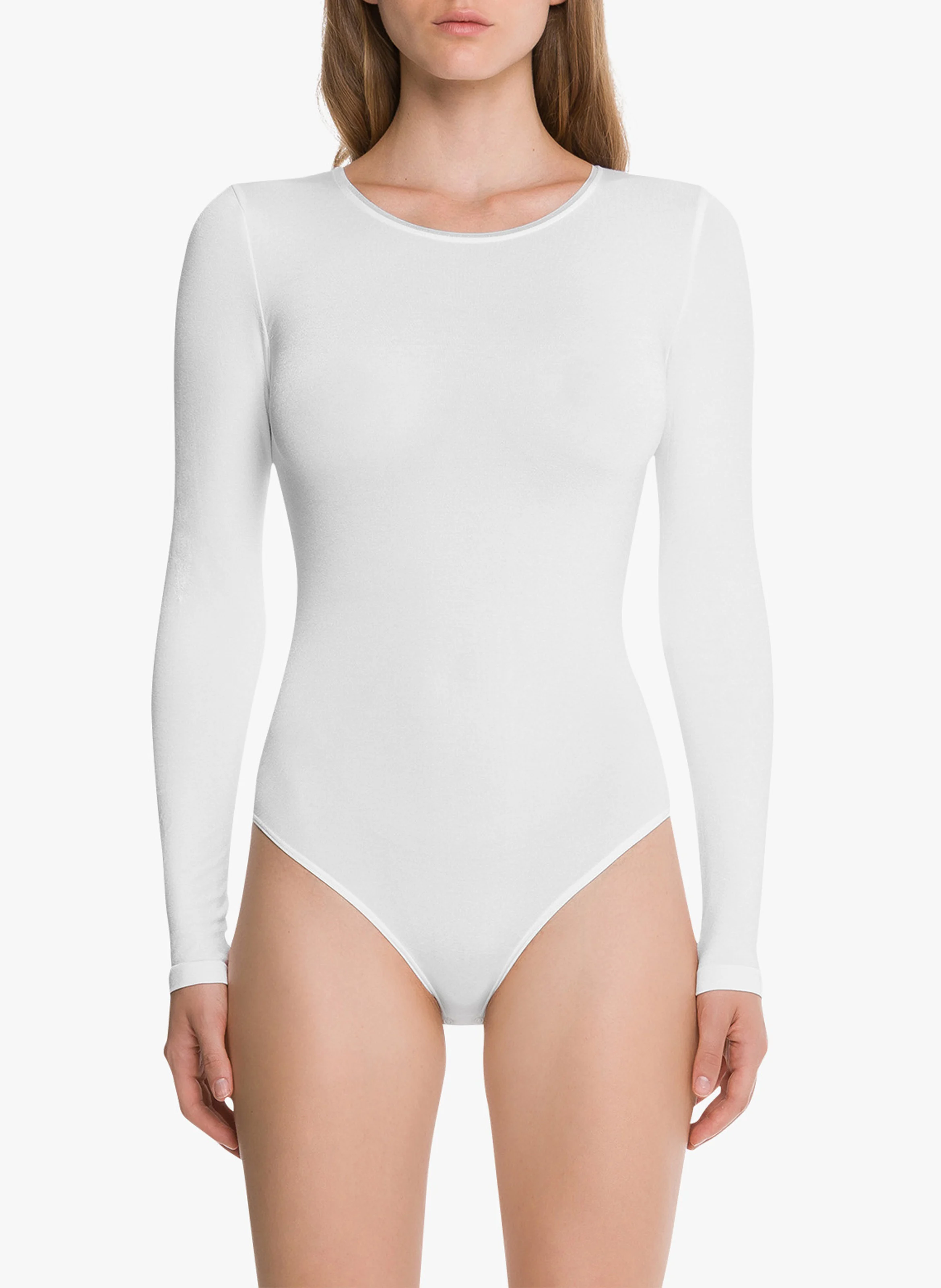 Berlin Body - Body col rond en coton mélangé | Blanc