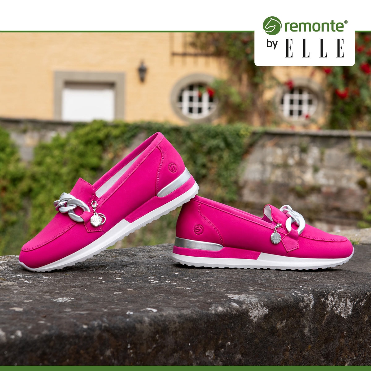 Remonte Slipper »ELLE-Collection«  Loafer, Schlupfschuh mit trendiger Zierkette