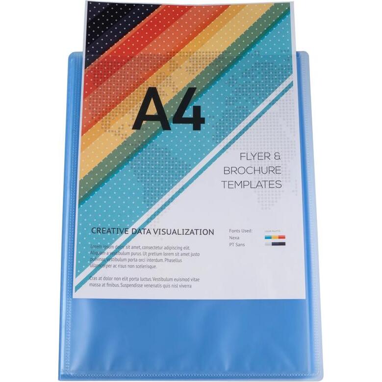 Protège-documents polypropylène semi rigide Kreacover® Chromaline 30 pochettes - 60 vues - A4