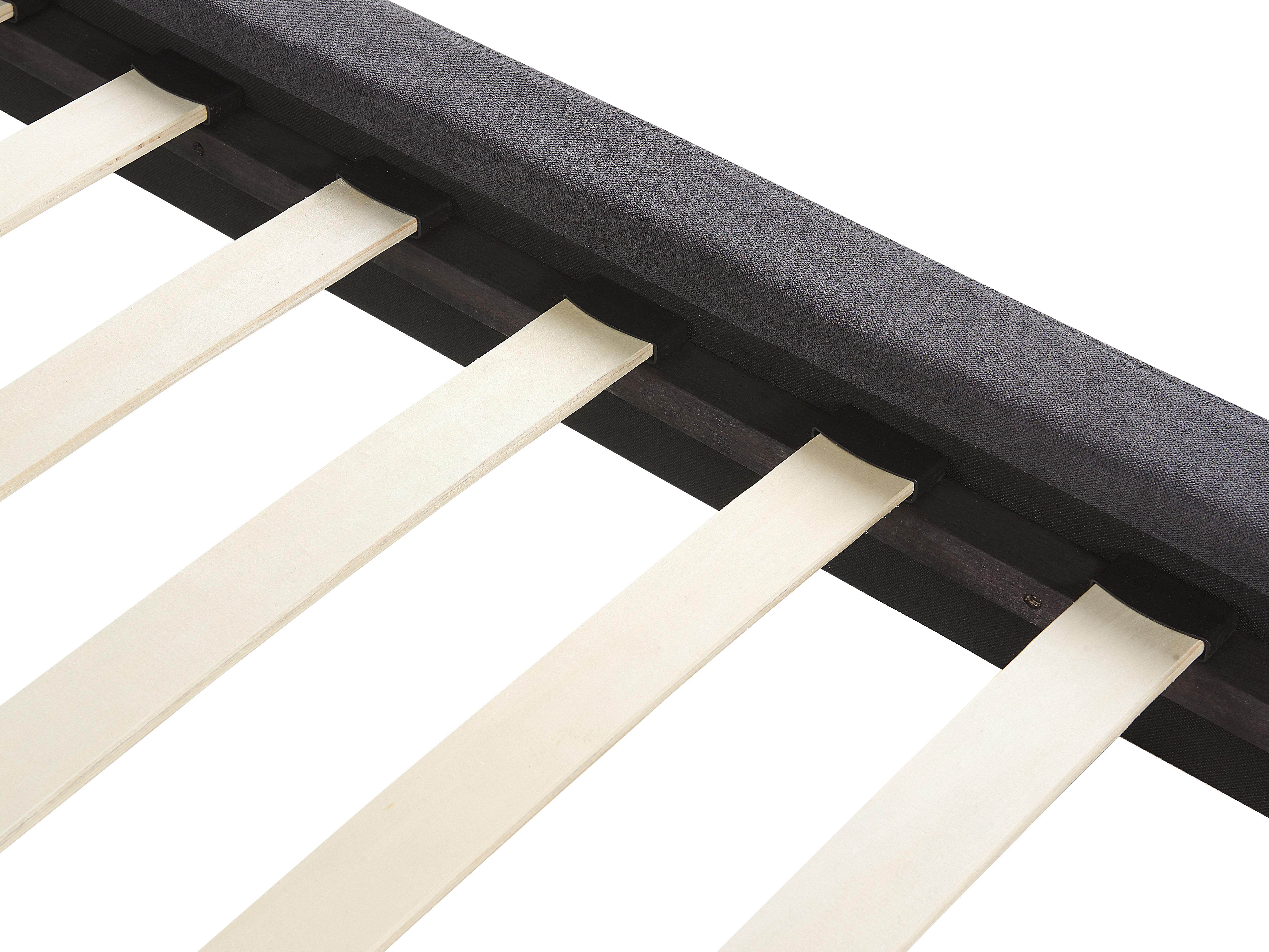 Bed Fluweel MELLE 180 x 200 cm Donkergrijs