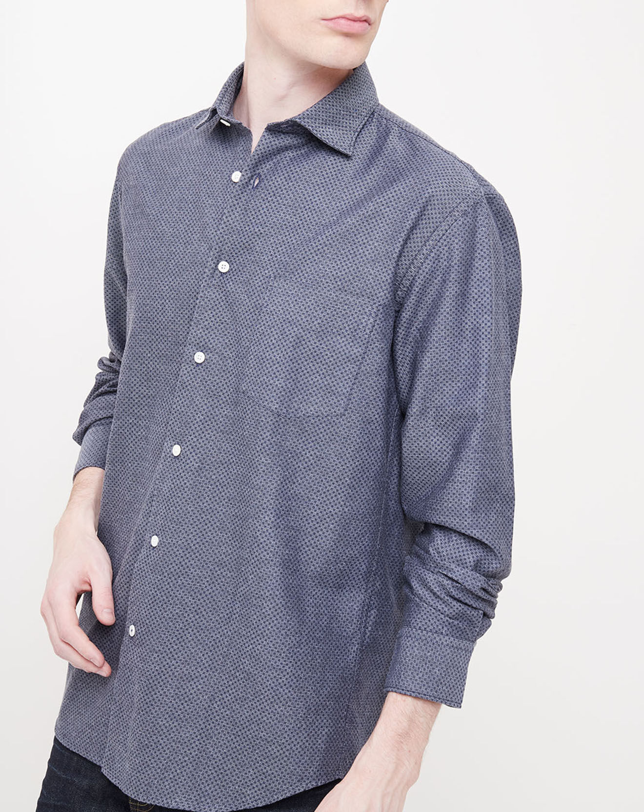 Hartford Chemise regular Penn imprimée bleue