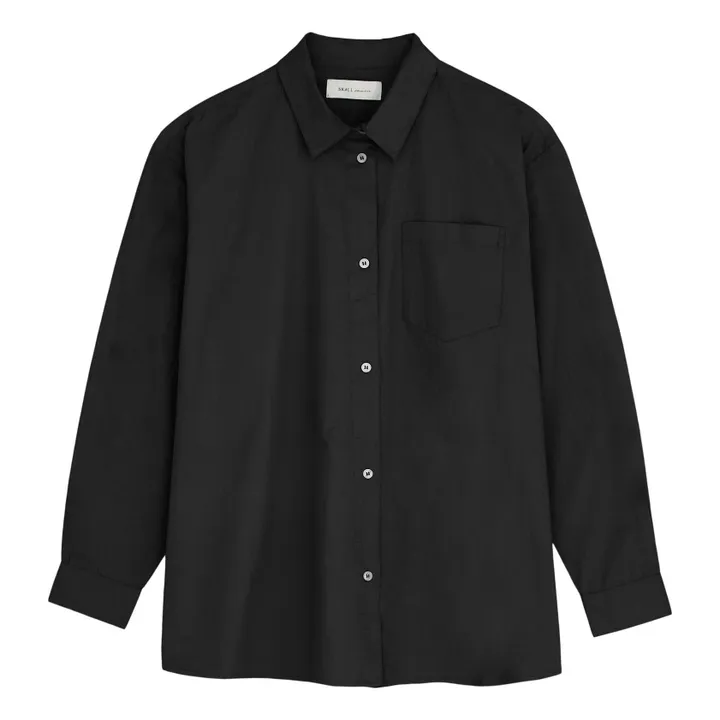 Skall Studio Chemise Edgar Popeline de Coton Bio | Noir