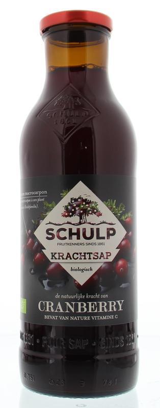 Schulp Cranberrysap puur biologisch 750ml
