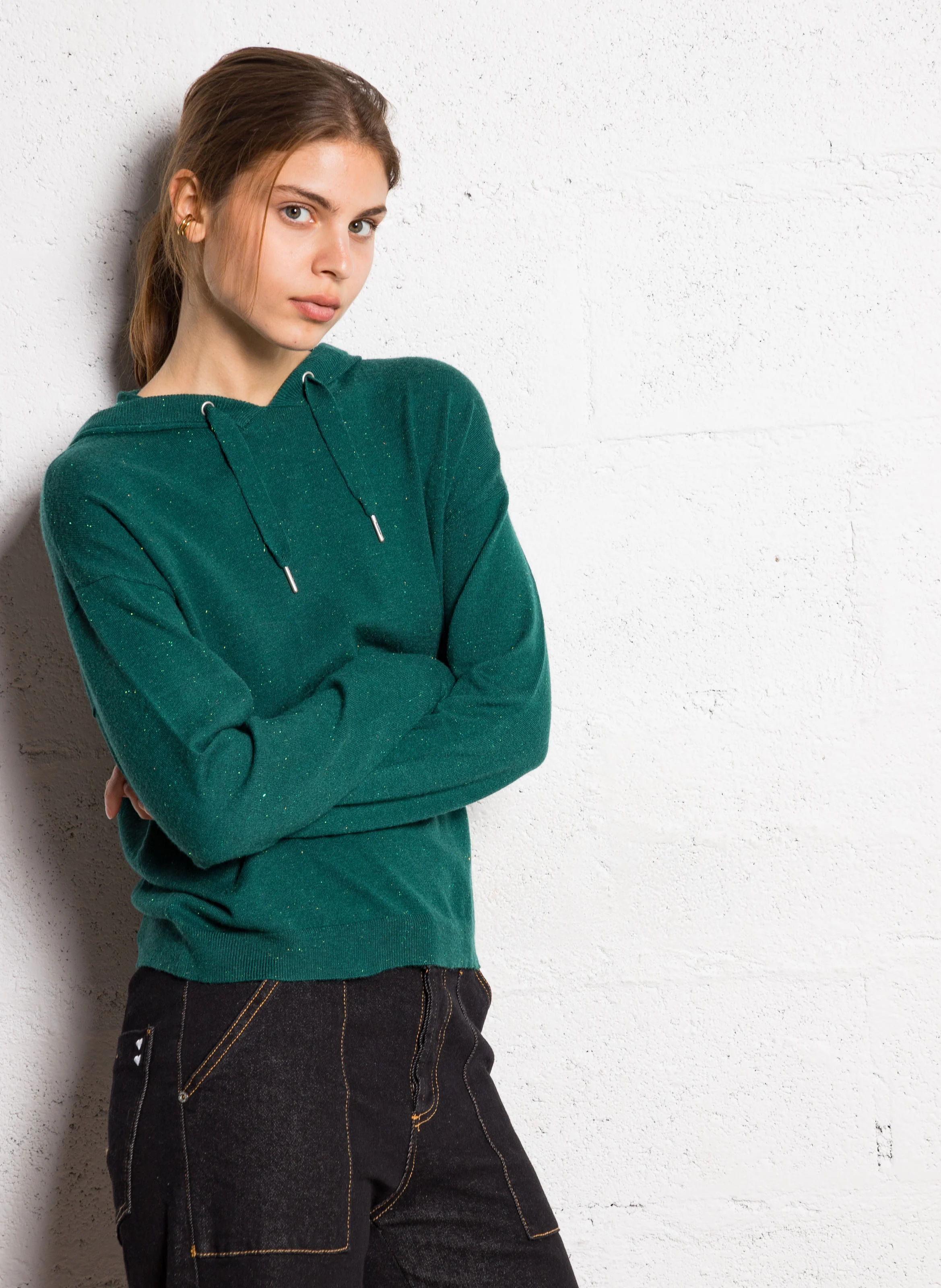 Pull à capuche | Vert