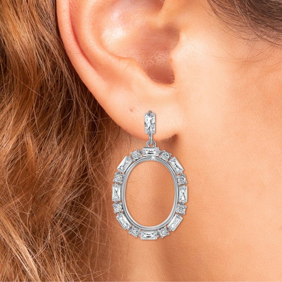 Boucles d'oreilles SC Crystal ornées de Cristaux scintillants