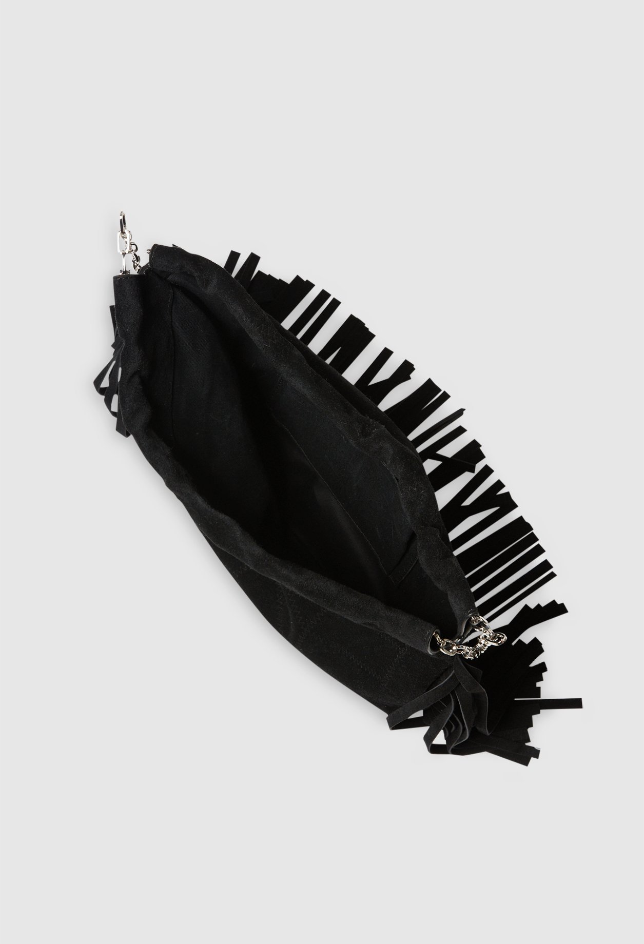 Sac Anemone frange cuir suede